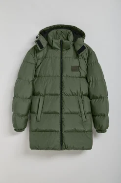 Abrigo verde caqui Staten de capucha desmontable y detalles Polo Club