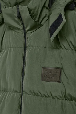 Abrigo verde caqui Staten de capucha desmontable y detalles Polo Club