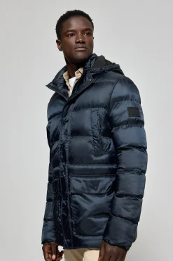 Abrigo azul marino Greenwich con bolsillos y capucha fija con detalles Polo Club