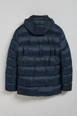 Abrigo azul marino Greenwich con bolsillos y capucha fija con detalles Polo Club