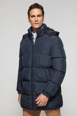 Abrigo azul marino Staten de capucha desmontable y detalles Polo Club