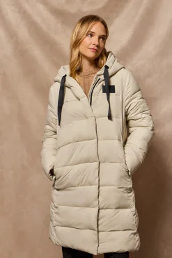 Abrigo beige Siena de capucha fija y detalles Polo Club