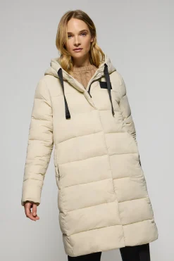 Abrigo beige Siena de capucha fija y detalles Polo Club