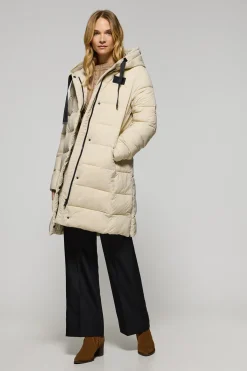 Abrigo beige Siena de capucha fija y detalles Polo Club