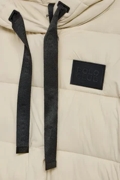 Abrigo beige Siena de capucha fija y detalles Polo Club