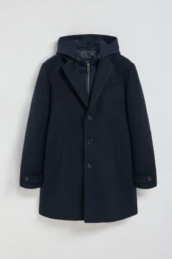 Abrigo Claude azul marino con detalles Polo Club