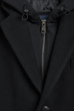 Abrigo Claude negro con detalles Polo Club