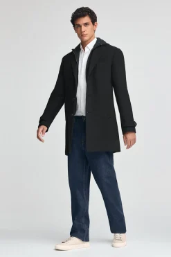 Abrigo Clement negro con logo Polo Club
