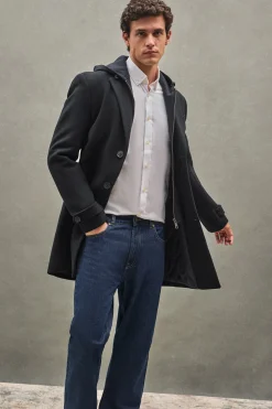Abrigo Clement negro con logo Polo Club