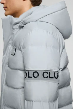 Abrigo gris Courchevel de capucha desmontable y detalles Polo Club