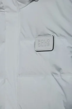 Abrigo gris Courchevel de capucha desmontable y detalles Polo Club