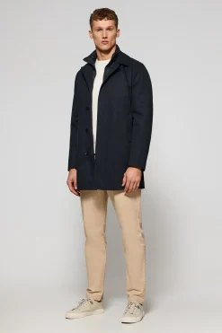 Abrigo Hunter azul marino con detalles Polo Club
