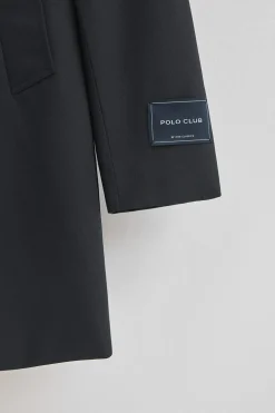 Abrigo Hunter azul marino con detalles Polo Club