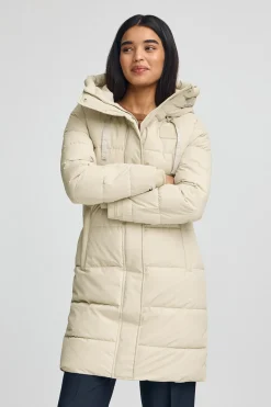 Abrigo Iris Coat color crudo con logo Polo Club