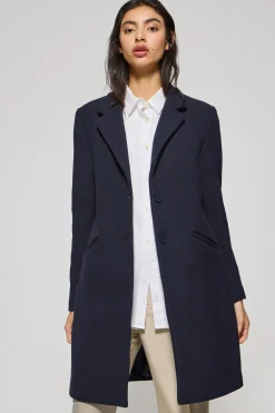 Abrigo Kate abotonado azul marino con detalles Polo Club