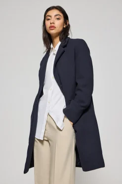 Abrigo Kate abotonado azul marino con detalles Polo Club