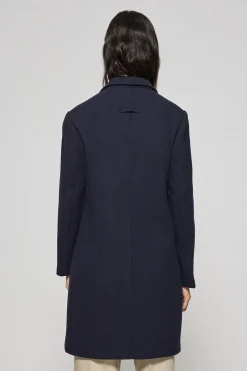 Abrigo Kate abotonado azul marino con detalles Polo Club