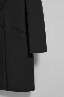 Abrigo Kate abotonado negro con detalles Polo Club