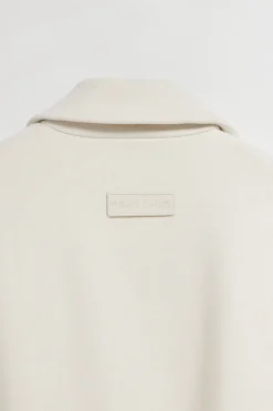 Abrigo largo Carrie beige de paño y detalles Polo Club