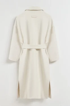 Abrigo largo Carrie beige de paño y detalles Polo Club