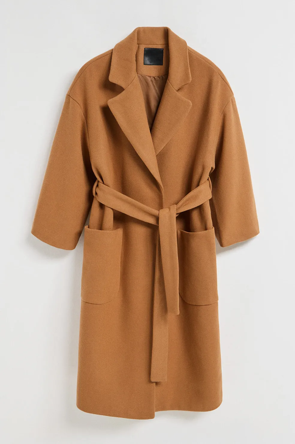 Abrigo largo Carrie color camel de paño y detalles Polo Club