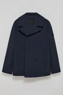 Abrigo lobo de mar azul marino Manhattan con detalle Polo Club