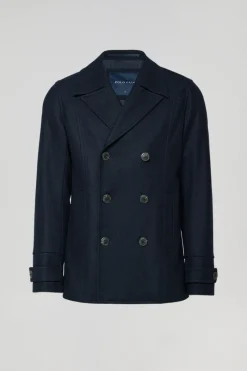 Abrigo lobo de mar Calum azul marino con detalles Polo Club