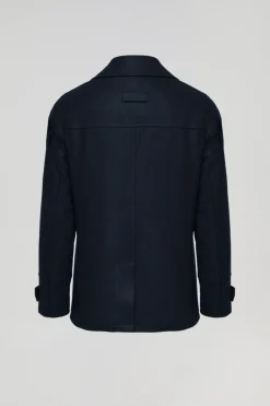 Abrigo lobo de mar Calum azul marino con detalles Polo Club