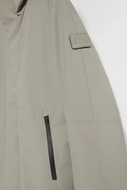 Abrigo Mackey gris piedra de capucha fija y detalles Polo Club