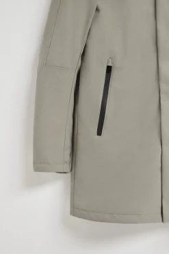 Abrigo Mackey gris piedra de capucha fija y detalles Polo Club