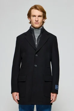 Abrigo negro Cambridge con detalles Polo Club