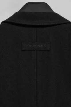 Abrigo negro Cambridge con detalles Polo Club