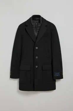 Abrigo negro Cambridge con detalles Polo Club