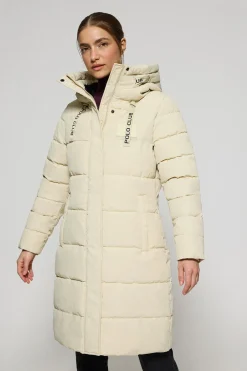Abrigo Polar beige con capucha fija y detalles Polo Club