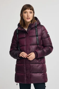 Abrigo Silvon Coat granate con logo Polo Club