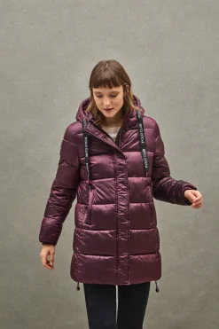 Abrigo Silvon Coat granate con logo Polo Club
