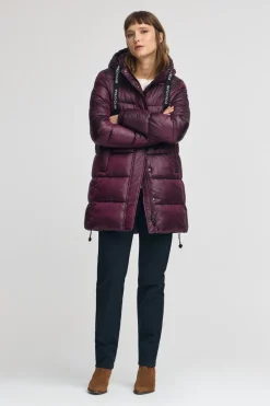 Abrigo Silvon Coat granate con logo Polo Club