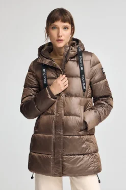Abrigo Silvon Coat marrón con logo Polo Club