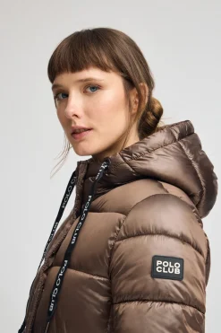 Abrigo Silvon Coat marrón con logo Polo Club