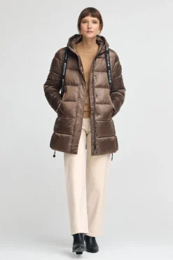 Abrigo Silvon Coat marrón con logo Polo Club