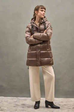 Abrigo Silvon Coat marrón con logo Polo Club