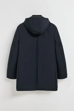 Abrigo Soho clásico azul marino de capucha desmontable y detalles Polo Club