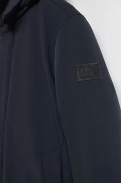 Abrigo Soho clásico azul marino de capucha desmontable y detalles Polo Club