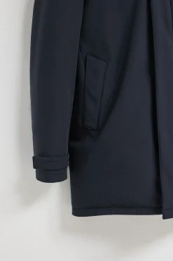 Abrigo Soho clásico azul marino de capucha desmontable y detalles Polo Club