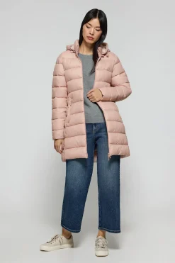Abrigo Suzette ultralight rosa palo con parche Rigby Go