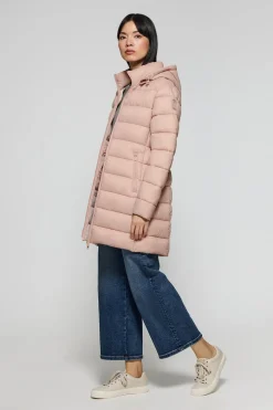 Abrigo Suzette ultralight rosa palo con parche Rigby Go