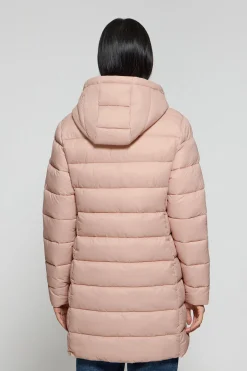 Abrigo Suzette ultralight rosa palo con parche Rigby Go