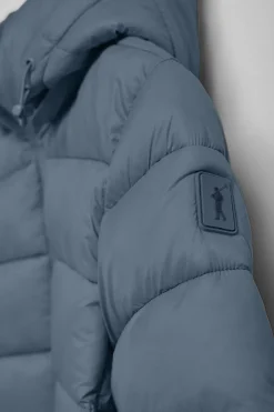 Abrigo Suzette ultralight azul denim con parche Rigby Go