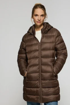 Abrigo Suzette ultralight marrón con parche Rigby Go