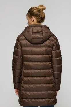 Abrigo Suzette ultralight marrón con parche Rigby Go